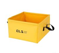 Gdfnmogo Secchio d'acqua quadrato pieghevole da 13 l, portatile, per campeggio, pesca, attività all'aperto, compatibile con Tarpa in PVC 500D (giallo)