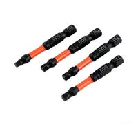 Gdfnmogo Set di 15 punte quadrate resistenti con gambo esagonale da 1/4 di pollice, realizzate in acciaio legato, punte magnetiche per una tenuta sicura della vite e una riduzione dello spogliarello