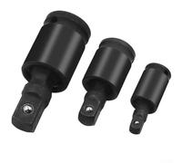 Gdfnmogo Set di 3 bussole per giunto cardanico resistente con giunto girevole a 360 gradi per utensili da 1/2, 3/8 e 1/4", adattatore per utensili manuali automobilistici