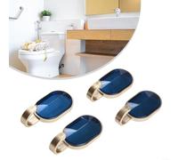 Gdfnmogo Set di 4 ganci da parete per asciugamani, borse, cappotti e chiavi, perfetti per qualsiasi stanza (blu)