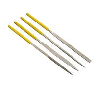 Gdfnmogo Set di 4 lime piatte ultra sottili, strumenti assortiti per limatura in metallo, 3 x 140 mm, 4 x 160 mm, 5 x 180 mm, kit di lime ad ago di precisione per rettifica e (3 x 140 mm)