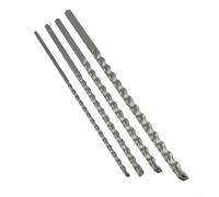 Gdfnmogo Set di 4 punte da trapano lunghe per calcestruzzo, in lega di acciaio legato da 300-350 mm, con punta in carburo, gambo triangolare da 6/8/10/12 mm, per trapani a percussione su pietra