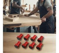 Gdfnmogo Set di 8 banchi per la lavorazione del legno in lega di alluminio, 19 mm e 20 mm, fermi di bloccaggio per tavoli e banchi da lavoro, anodizzati a lunga durata (20 mm rosso)
