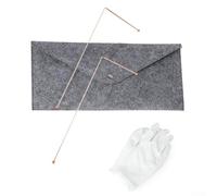 Gdfnmogo Set di canne da rabdomanzia in puro rame al 99,9% con sonda telescopica e ciondolo per divinazione, ricerca di acqua, minerali, caccia al tesoro, terapia energetica (B)