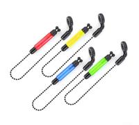 Gdfnmogo Set di indicatori di allarme per pesca alla carpa, con clip regolabili, tubo rimovibile per inserto fluorescente, struttura in plastica leggera