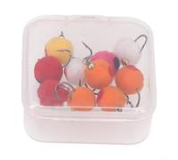Gdfnmogo Set di mosche a forma di uovo con testa in ottone per trote e Steelhead, mosche bagnate ad affondamento rapido, ganci in fibra sintetica e metallo, esche da pesca legate a mano per (10