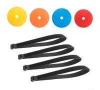 Gdfnmogo Set di obiettivi da calcio con 4 dischi in TPE e cinghie regolabili per una pratica di precisione e agilità nel calcio, hockey,