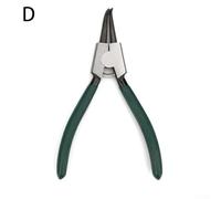 Gdfnmogo Set di pinze per anelli di sicurezza interni ed esterni, 17,8 cm, ganasce dritte e piegate per clip di fissaggio, in acciaio al carbonio con manici morbidi, confezione da 4 (D)