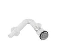 Gdfnmogo Set di tubi di scarico per lavello in acciaio inox e tubo di scarico per lavabo con sistema anti-trappola, tubo di scarico telescopico in ABS, scarico per lavabo, montaggio a parete e a