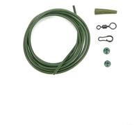 Gdfnmogo Set di tubi pre-attrezzati per pesca alla carpa, elicotteri e Chod Rig, tubi in ABS da 1 m con collegamenti rapidi, ideale dove Leadcore è vietato, confezione da 5 (verde)