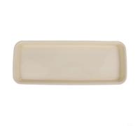 Gdfnmogo Sottovaso in resina per piante da interno, raccogli acqua rettangolare con fondo ispessito, resistente ai raggi UV e alla deformazione, adatto per piante in vaso, (beige XL)