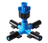 Gdfnmogo Spruzzatore a 4 vie con ugello atomizzatore a goccia con design a quattro uscite per una distribuzione uniforme dell'acqua, irrigazione efficiente del giardino per prati, verdure