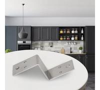 Gdfnmogo Staffa angolare in acciaio inox a forma di Z, spessore di 2,5 mm, staffa angolare per armadietti, mobili, elementi di fissaggio per edifici, impermeabile, resistente alla ruggine (50 mm)