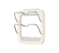 Gdfnmogo Supporto da parete per coperchio della cucina, con ventosa, compatibile con coperchi arrotondati e con pomelli per orecchie, 25 x 20,5 cm, beige (adesivi)