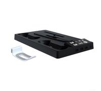 Gdfnmogo Supporto per PS5 Pro che combina un robusto meccanismo di raffreddamento con un punto dedicato per i controller di gioco (nero)