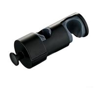 Gdfnmogo Supporto regolabile per soffione doccia senza trapano con gancio per un'installazione sicura su aste doccia da 16-27 mm, disponibile in grigio argento e nero (nero)