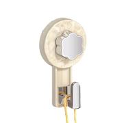 Gdfnmogo Supporto sottovuoto per parete del bagno, resistente, impermeabile, riutilizzabile, gancio per asciugamani da cucina, realizzato in PVC e ABS, non richiede trapano (beige)