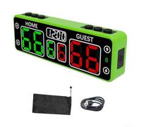 Gdfnmogo Tabellone segnapunti elettronico a LED per pallacanestro, calcio, rugby, con batteria ricaricabile e retro magnetico, 6 in gomma + 4 pulsanti touch, display punteggio 0-99 (verde)