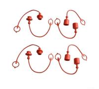 Gdfnmogo Tappo antipolvere per connettore idraulico, guarnizione in gomma rossa per giunti idraulici ISO7241-A, confezione da 4, per garantire pulizia del sistema e prestazioni a lungo termine (3/4")