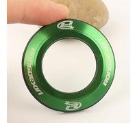 Gdfnmogo Tappo superiore per cuffia per mountain bike con struttura in lega di alluminio CNC, diametro interno 28,6 mm più spessore 4,9 mm compatibile (verde)
