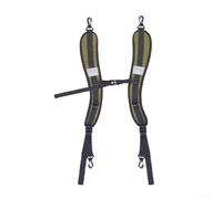 Gdfnmogo Tracolla di ricambio regolabile per zaino con fibbia a sgancio rapido e cintura toracica, tessuto Oxford 600D e imbracatura per zaino in rete (verde)