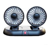Gdfnmogo Trio impostazioni di velocità perfette per camion, SUV, furgoni e barche grazie alla circolazione dell'aria, doppia ventola di raffreddamento per auto, modificabile a 360°, 12 V 24 V, USB (5