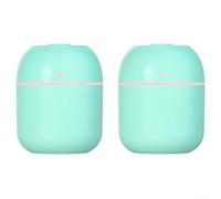 Gdfnmogo Umidificatore USB portatile per casa, auto e ufficio, diffusore di gocce d'acqua da 220 ml con nebbia silenziosa, spegnimento automatico, per oli essenziali, compatibile (verde)