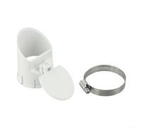 Gdfnmogo Valvola di ritegno dello scarico, prevenzione del riflusso delle fogne, con morsetto, barriera anti-topi in PVC, anti-puzza e anti-insetti, per sistema di drenaggio esterno (50 mm)