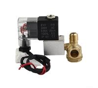 Gdfnmogo Valvola solenoide a 2 vie normalmente aperta con porta femmina G1/4, bobina DC12V 4W per aria, gas, liquido, acqua, valvola di ritegno del compressore d'aria dell'olio, flusso unidirezionale