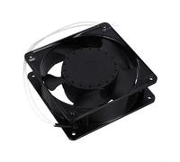 Gdfnmogo Ventilatore termico assiale per camino Cassette Inseribile Resistenza ad alta temperatura Lame metalliche Funzionamento silenzioso 120x120x38mm Stufa a legna Circolazione dell'aria
