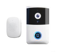 Gdfnmogo Videocitofono senza fili per WiFi, sistema di sicurezza domestica con controllo app, compatibile con Alexa e Assistant