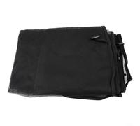 Gdfnmogo Zanzariera in rete per passeggino pieghevole, accessorio da campeggio in poliestere nero con porte laterali con cerniera, parasole