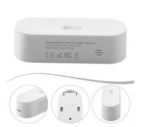Gdfnmogo ZigBee Sensore di temperatura e umidità Smart Home Indoor Monitoring Device Wireless IEEE 802.15.4 Compatibile con Tuya Smart Life App ABS Bianco