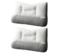 GDHKDDFL Cuscini in Lattice Come quelli degli Hotel, Cuscino cervicale Ortopedico for Il Sollievo dall'apnea Notturna Design ergonomico for Un Sonno Profondo(Gris)