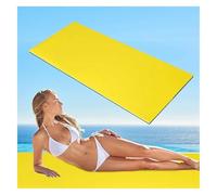 GDHKDDFL Materassini galleggianti, Materassino Galleggiante for Piscina, materassino Arrotolabile, Isola a 3 Strati for attività acquatiche in, Spiaggia e Oceano(Yellow,1.8mx0.9mx3.3cm)