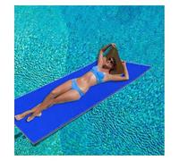 GDHKDDFL Materassini galleggianti, Materassino Galleggiante for Piscina, materassino Arrotolabile, Isola a 3 Strati for attività acquatiche in, Spiaggia e Oceano(Blue,3.5m x 1.8m x 3.3cm)
