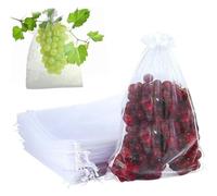 GDHKDDFL Sacchetti Anti-Insetti per UVA, 20 Pezzi di Sacchetti Rete for la Protezione della Frutta, for ortaggi da Giardino 10x15 cm, agricoli