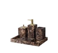 GDHKDDFL Set da Bagno in Cinque Pezzi, Forniture for Bagno in Marmo Europeo, Set da Cinque Pezzi, portaspazzolino, flacone di emulsione, Lavaggio