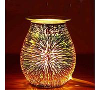 GDICONIC Bruciatore elettrico a cera per olio 3D Aroma lampada notte luce calda cera per casa ufficio camera da letto soggiorno regali e decorazione