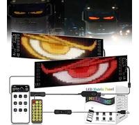 GDJGNUDK Occhi LED per Camion e Auto, Grande Display Flessibile Programmabile, per Auto, Fai da Te, LED Dinamici, Luce per Occhi Colorata(2pcs 70x173mm)