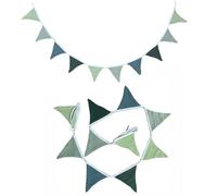 GDJIAJT Bandierina per cameretta dei bambini, in tessuto, decorazione per letto di casa, per cameretta dei bambini, per la cameretta dei bambini, per la cameretta dei bambini, verde, idea regalo per
