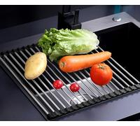 GDJIAYIYI Scolapiatti per lavello, arrotolabile, ideale per asciugare e riporre i piatti della cucina
