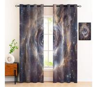 GDJSMIN Tende Oscuranti Finestra Per Interni 2 Pezzi 140×240Cm, Nebulosa Rosetta Vortice Occhielli Isolamento Termico E Riduzione Del Rumore,Universo Misterioso Cielo Stellato Tende