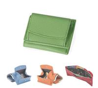 GDJZXD 2024 New Genuine Leather RFID Blocking Card Holder Organizer Pocket Mini Wallet, Premium Leather Wallet for Women, Leather Blocking Card Holder Pocket Anti-Credit Card Folding Mini Wallet(G)