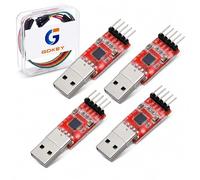 GDKEY CP2102 Adattatore seriale USB a TTL, modulo convertitore USB 2.0 UART con intestazione a 5 pin, uscita 3,3 V/5 V e cavi jumper per Arduino, ESP8266, STM32, STC e elettronica fai da te
