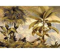 gdkldfg Carta Da Parati Moderna 400x280cm Verde Tropicale Giungla Pianta Enorme Foglia Paesaggio Naturale,Poster Wallpaper,Seta Carta Parati,Decorazioni Parete Camera Da Letto Soggiorno