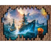 gdkldfg Carta Da Parati Moderna 430cmx300cm Blu oceano nave da guerra cartoon,Poster Wallpaper,Seta Carta Parati,Decorazioni Parete Camera Da Letto Soggiorno