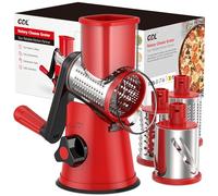 GDL Grattugia Formaggio, 3 in 1 Affettaverdure, Grattugia per Verdure Taglio Veloce, Tagliaverdure Manuale Risparmio di Tempo, Affettatrice Manuale Adatta per Verdura, Frutta, ECC.