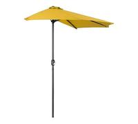 OMBRELLONE MEZZALUNA ALLUMINIO TELO GIALLO L300xP150xH250 CM DA PARETE MURO