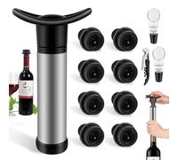 GDLFH, 1 pompa per vino sottovuoto, con 8 tappi per vino riutilizzabili, 1 apribottiglie Süctk e 2 beccucci Süctk, tappo per vino